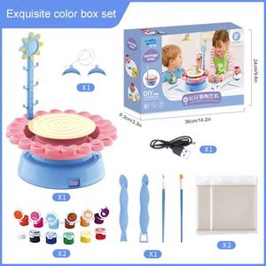 Máquina de Cerámica Eléctrica Giratoria Hecha a Mano con Arcilla de Girasol para Niños y Padres - Product Image 4