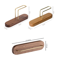 Support en bois pour filtres à café, porte-filtres en laiton pour café artisanal, support de rangement en bois massif, logo personnalisé