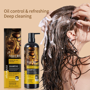 Champú de Proteína con Aceite de Argán de Marca Privada OEM, Anticaída del Cabello, Fortalece las Raíces, Repara el Cabello Dañado y <span class=keywords><strong>Roto</strong></span>, Gran Capacidad para Salón de Belleza - Product Image 4