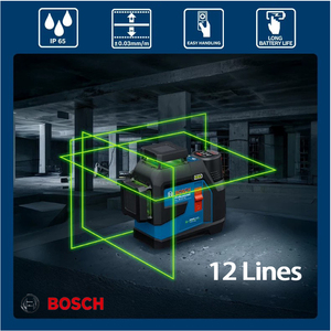 <span class=keywords><strong>Niveau</strong></span> <span class=keywords><strong>laser</strong></span> <span class=keywords><strong>vert</strong></span> professionnel <span class=keywords><strong>BOSCH</strong></span> GLL 90-33 XG, 12 lignes, IP65, Bluetooth, 27 m, auto-nivelant, <span class=keywords><strong>laser</strong></span> de construction - Product Image 2