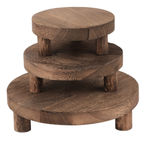 Supporto Versatile Moderno in Legno a Treppiede per Fiori, Bonsai, Piante, Base per Sgabello, Vassoio, Decorazione per Casa, <span class=keywords><strong>Cucina</strong></span>, Bagno, Scaffale Portaoggetti Facile da Montare - Product Image 1