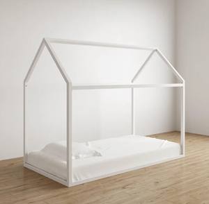 Toddler Single <strong>Loft</strong> Iron <strong>Bed</strong> Frame for Baby Girl Metal Kids House <strong>Bed</strong> Frame Children - Product Image 3