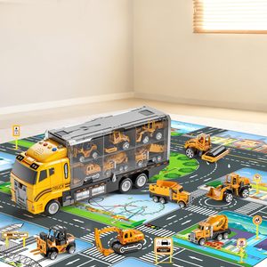 Ensemble de jouets de camions de chantier pour jeunes garçons, adapté aux garçons de 3 à 5 ans, comme cadeau d'anniversaire pour un véhicule de transport. - Product Image 4