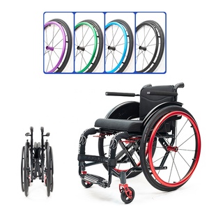 Ultra Light Folding Multi-functional Aluminum Portable Handicapped Mobility Sports Manual Wheelchair for <b>Disable</b> Adult EVENICE-W - Product Image 5