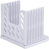 Trancheuse à pain en plastique réglable pour pain maison Outil de cuisson de cuisine pliable avec guide de coupe Bloc à découper