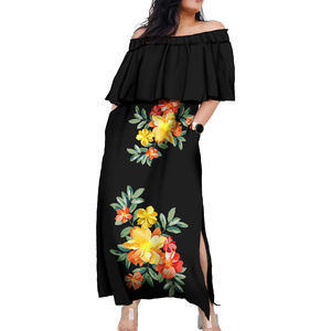 Vestidos Midi con Estampado Tribal Tapa Tonga, Elegantes y a Precio de Mayoreo, Vestidos Samoanos para Mujer, Tallas Grandes, Ropa Polinesia - Product Image 3