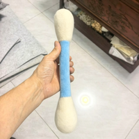 Jouet à mâcher pour chat en feutre de laine rose, grande taille, écologique, populaire, fait main, non toxique, résistant aux morsures, avec herbe à chat et bâton à mâcher pour les dents.
