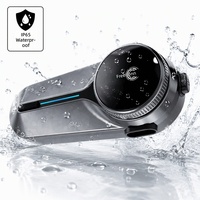 Intercom Moto T COM V8 MESH pour 8 Motocyclistes, Portée de 2,5 KM, Relais 5 Hops, Réduction du Bruit, Casque Audio