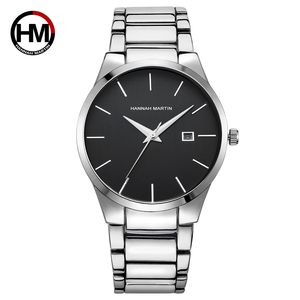 Montre à quartz décontractée personnalisée de l'usine Hannah Martin pour hommes marque privée avec mouvement japonais style bande vente en gros - Product Image 2