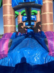 Toboggan aquatique gonflable violet de 27 pieds de haut avec glissière et piscine, toboggan aquatique extérieur <span class=keywords><strong>pour</strong></span> adultes et enfants - Product Image 4