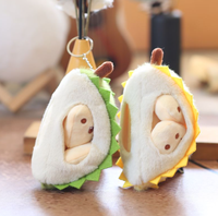 Nouvelle Peluche Mignonne et Adorable en Forme de Durian, Petit Pendentif, Porte-clés, Poupée en Peluche pour Sac, Compagnon de Jeu