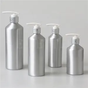 Pompa Botol Aluminium Bahu Miring, 250Ml 300Ml 500Ml 750Ml untuk Cuci Tangan