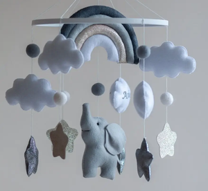 Décor de <span class=keywords><strong>chambre</strong></span> de bébé neutre Mobile <span class=keywords><strong>Elephant</strong></span> Mobile Nursery Bed Mobile Baby room - Product Image 6