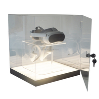 Guangdong usine plexiglas porte verrouillable Led éclairage jouet modèle figure boîte acrylique pour l'affichage de lunettes VR modèle échantillon