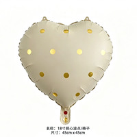 Nouveau ballon en aluminium de 18 pouces en forme de cœur à pois et à carreaux, style imprimé léopard classique, pour décoration de fête d'anniversaire de fille, gonflable à l'hélium