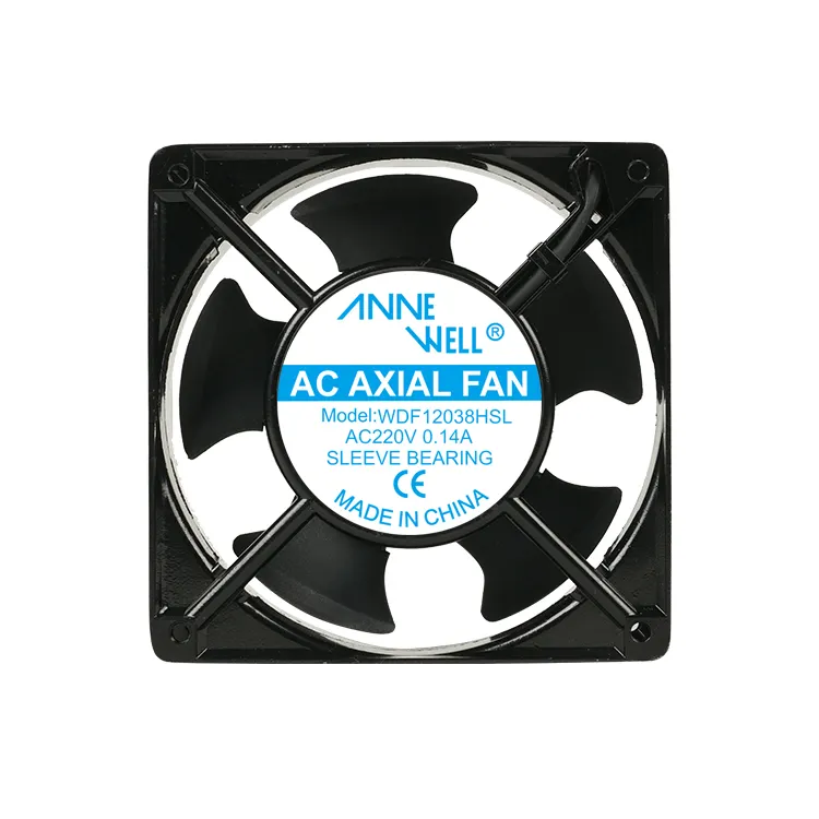 Ventilador axial universal de 120mm con motor de cobre, 220v, CA, 120x120x38, 12038, Control de rodamiento de bola/manga, para tubo de escape axial