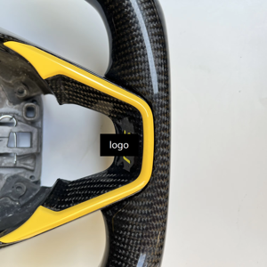 <span class=keywords><strong>Volante</strong></span> Deportivo Profesional Personalizado de Cuero Amarillo con LED y Fibra de Carbono para <span class=keywords><strong>Ford</strong></span> <span class=keywords><strong>Mondeo</strong></span> Fusion 2010 MK3 MK4 MK5 - Product Image 4