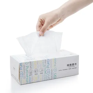 Purcotton Wholesale OEM Customization Multi-use Ultra Soft Facial Cotton Dry Tissues Disposable Facial Towels