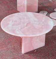 Table basse moderne en onyx rose avec marbre de jade rose, fourniture directe d'usine pour la maison ou la villa, idéale pour le mobilier de bureau à domicile