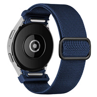 Correa de Nailon Elástica Win-Win para Reloj Samsung 7 6 5 4 40mm 44mm, Hebilla Deslizante Ajustable, Botón Transpirable, Correa de Reloj