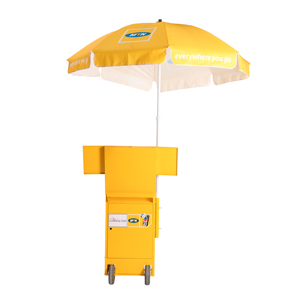 Troli Logam Lembaran Luar Ruangan dengan Payung Matahari - Product Image 6