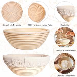 Linear <b>Bread</b> Proofing <b>Basket</b> for Proving <b>Baskets</b> (25X15Cm) Oval Custom Size Indonesia Rattan Eco-Friendly Dishwasher Safe - Product Image 2