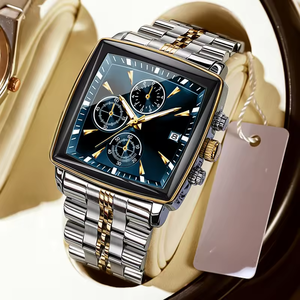 Luxury Men's Quartz <b>Watch</b> High Quality Blue Stainless Steel Business Fashion Style Glass Dial Alloy Relojs Para Hombre De Cuarzo - Product Image 1