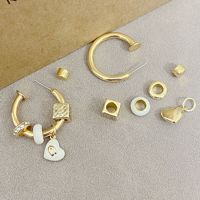 Nouvelles Boucles d'Oreilles Diamantées en Émail, Design Niche Luxe Léger et Élégant, Pendentif Cube Cœur en Diamant d'Eau