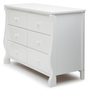 Factory Wholesale White Wood Children Universal Small <b>6</b> <b>Drawer</b> Lacquer Dresser for Kids Baby Girls Cloth - Product Image 3