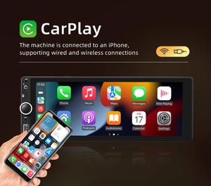 6.68 "1DIN universel 1280*480 écran HD autoradio Android 13 WiFi GPS sans fil Carplay RDS FM AM lecteur multimédia D6021A - Product Image 2