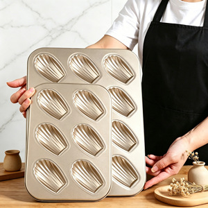 Moule à madeleines Beker 12 cavités, moule à gâteau en forme de coquille, plaque de cuisson antiadhésive - Product Image 2