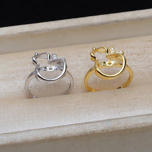 Bague ouverte en argent S925 Wenchi, motif gourde, réglable, pour perles de 7-10 mm, avec support vide, référence 16758, composants de bijouterie, Chine - Product Image 2