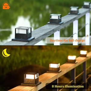 Luz LED Solar para Exteriores, Lámpara de Poste para Jardín, Puerta de Seguridad, Valla de Escalera, Luz para Jardín, Parque, Camino, Patio - Product Image 2