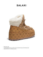 Bottes mi-mollet montantes de créateur, hiver, thermiques, à plateforme, à lacets, doublées fourrure, imperméables, décontractées, pour la neige, élégantes, chaudes, antidérapantes