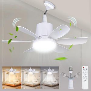 Ceiling LED Fan Light with Intelligent Dimming 360 Rotating E27 Base 3 Colors Remote <b>Control</b> 42cm/52cm SMD 2835 LED 1600lm - Product Image 1