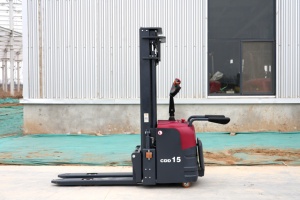 Gerbeur électrique à marche latérale Solreign <span class=keywords><strong>CDD</strong></span> 1t 1000kg 3m, transpalette de manutention pour entrepôt, batterie lithium 24V, hydraulique latérale - Product Image 2