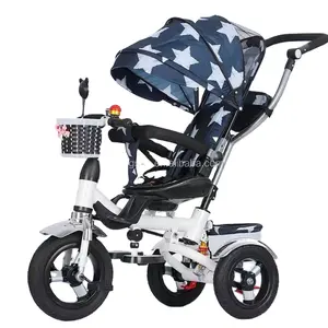 Tricycle 3 en 1 pour enfants, jouets en forme de tricycle, siège inversée, poussette tricycle pour bébés, 2019