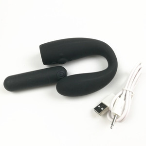 Masseur de prostate en forme de U, 10 vitesses, USB, balle en silicone, plug anal pour hommes, double stimulation, stimulation de la prostate et du point G, jouets sexuels rechargeables - Product Image 2