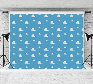 Toile de fond photo pour fête d'anniversaire d'enfant sur le thème de Boy Story, ciel bleu, nuages blancs, toile de fond photo pour baby shower en vinyle - Product Image 6