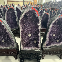 Vente en gros de grandes géodes d'améthyste du Brésil, grappes de cristaux naturels bruts d'Uruguay, pour la guérison spirituelle, l'ornementation, la décoration et les cadeaux