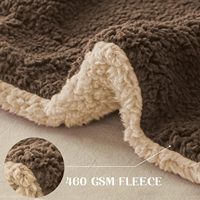 Vente en gros, couverture en laine d'agneau super douce et chaude à double couche, couvertures sherpa épaisses en flanelle polaire pour l'hiver