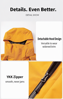 Manteau d'hiver personnalisé à prix d'usine avec doublure micro-poreuse respirante, coupe-vent, imperméable et à capuche pour temps froid