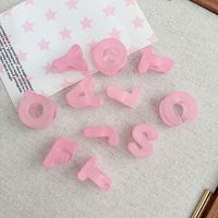 Perles Alphabet 3D en Résine Acrylique Givrée Couleur Gelée à Grand Trou, Lettres A-Z pour Fabrication de Bracelets, Porte-clés et Bijoux DIY