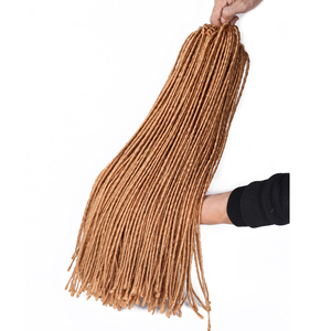 Dreadlocks synthétiques bruns fins et doux Extensions de cheveux au crochet Faux Locs Tresses faites à la main pour Dreadlocks Locs Styles - Product Image 2