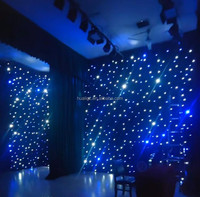 3*6M LED scène ciel étoilé fond rideau théâtre Grand rideau hôtel mariage fond rideau étoilé blanc bleu émettant