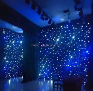 3*6M LED escenario cielo estrellado Fondo cortina teatro Gran cortina <span class=keywords><strong>Hotel</strong></span> boda Fondo cortina estrellado blanco azul emisión - Product Image 4