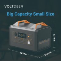 Station d'alimentation solaire portable d'extérieur avec contrôleur MPPT et batterie lithium-ion pour le camping, générateur portable à charge solaire