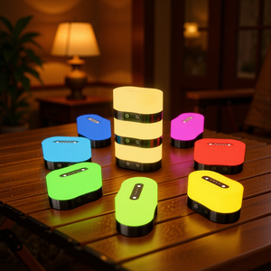 Đèn bàn có thể điều chỉnh độ sáng RGB với điều khiển từ xa & cảm ứng - Đèn ngủ chạy bằng USB cho phòng ngủ, trang trí phòng chơi game - Món quà lý tưởng - Product Image 1