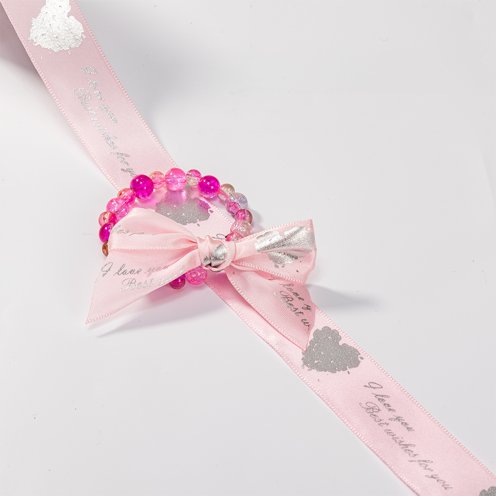 6mm-28mm 100% Polyester Satin Ribbon roll With logo Printed Ribbons for Gift Box Decoration