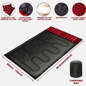 <span class=keywords><strong>Sac</strong></span> <span class=keywords><strong>de</strong></span> <span class=keywords><strong>couchage</strong></span> d'urgence pour le camping et la <span class=keywords><strong>randonnée</strong></span>, imperméable, rembourré en polyfill, double, pour l'hiver - Product Image 3